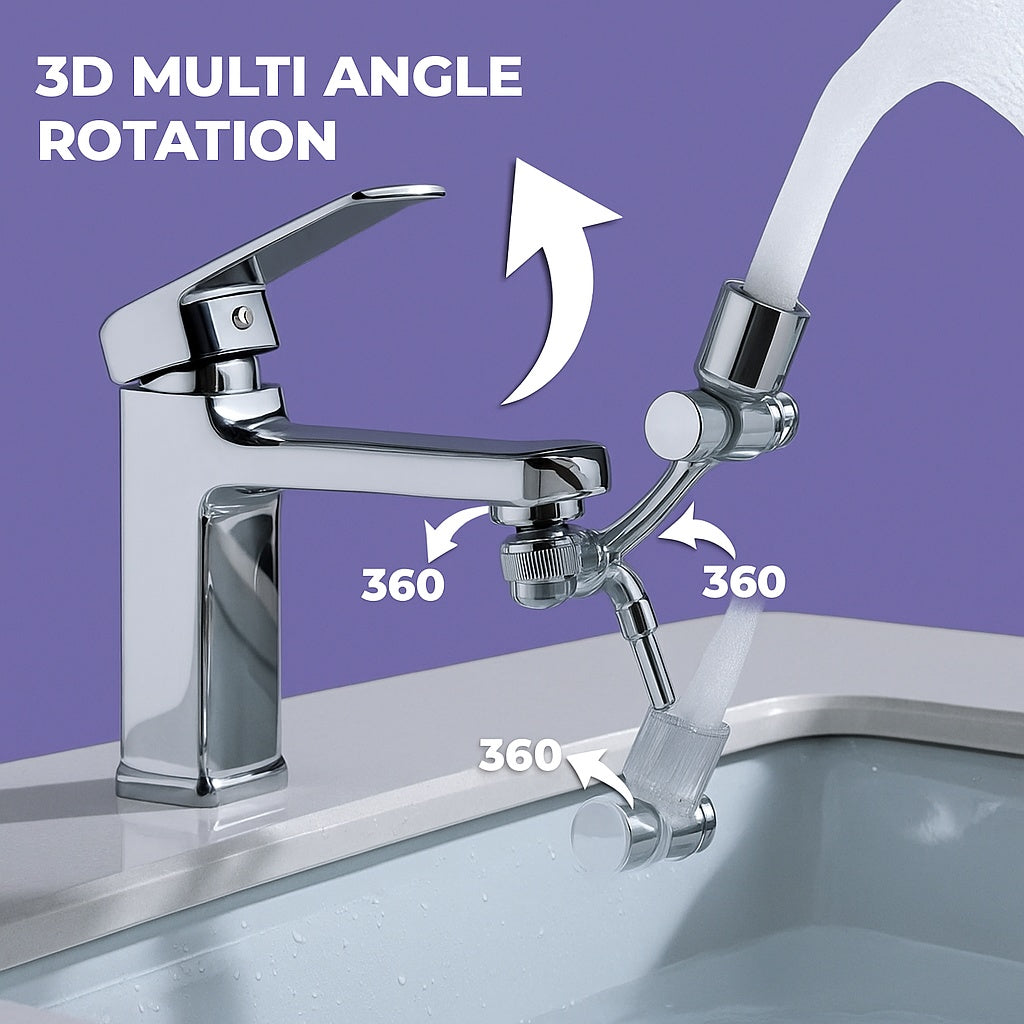 Rotating Faucet/Tap Extender | Stainless Steel | 1180° rotation